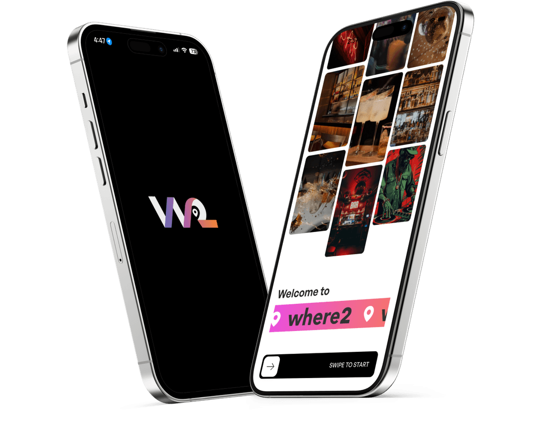 Where2 app preview on iPhone